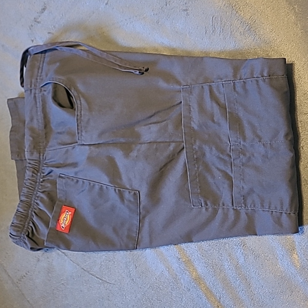 Dickies Pewter Gray Drawstring Scrub Bottoms